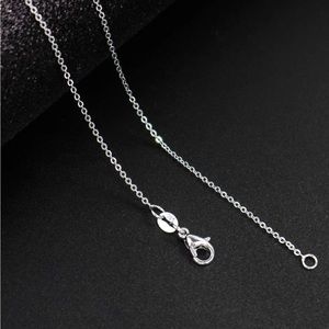 Minimalistic silver cable chain 22 inches